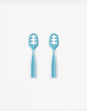 Kiokids Σετ 2 Κουταλάκια Αυτοσίτισης Σιέλ 6+ μηνών