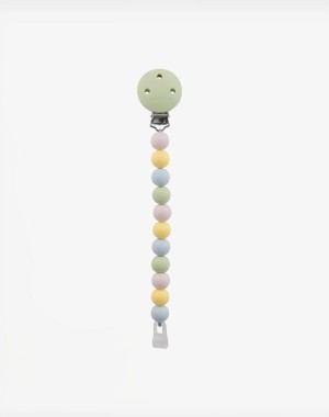 Silicon Κλιπ Πιπίλας - Μασητικό 21εκ. (Πράσινο - Πολύχρωμο)