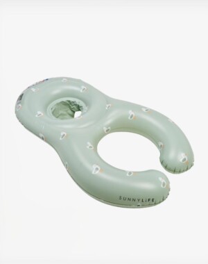 Sunnylife Διπλό Σωσίβιο Μωρού & Ενηλίκα Sammy The Seagull Green