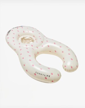 Sunnylife Διπλό Σωσίβιο Μωρού & Ενηλίκα Strawberry Sunshine Pink