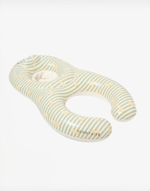 Sunnylife Διπλό Σωσίβιο Μωρού & Ενηλίκα The Duck Green Stripe