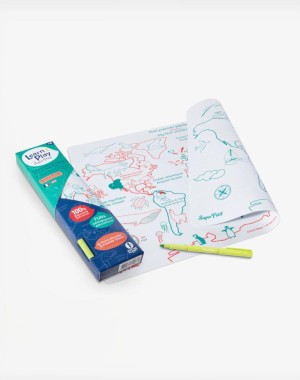 Super Petit Σουπλά σιλικόνης για ζωγραφική διπλής όψης Παγκόσμιος Χάρτης