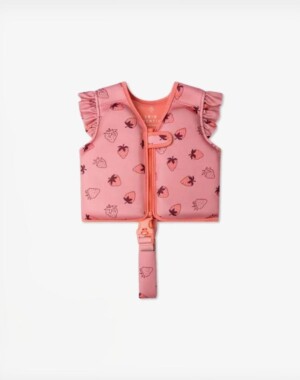 Swim Essentials Σωσίβιο γιλέκο κολύμβησης με ιμάντα ασφαλείας για παιδιά 1-2 ετών "Strawberry Fields"