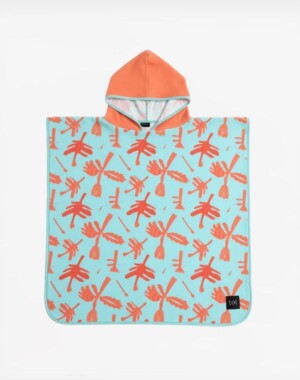 Teeter Totter Παιδικό Poncho θαλάσσης One Size Mint Bloom