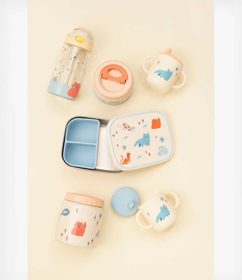 The Cotton Cloud Ανοξείδωτο Παιδικό Δοχείο Φαγητού Meowtiful Cats - Image 3