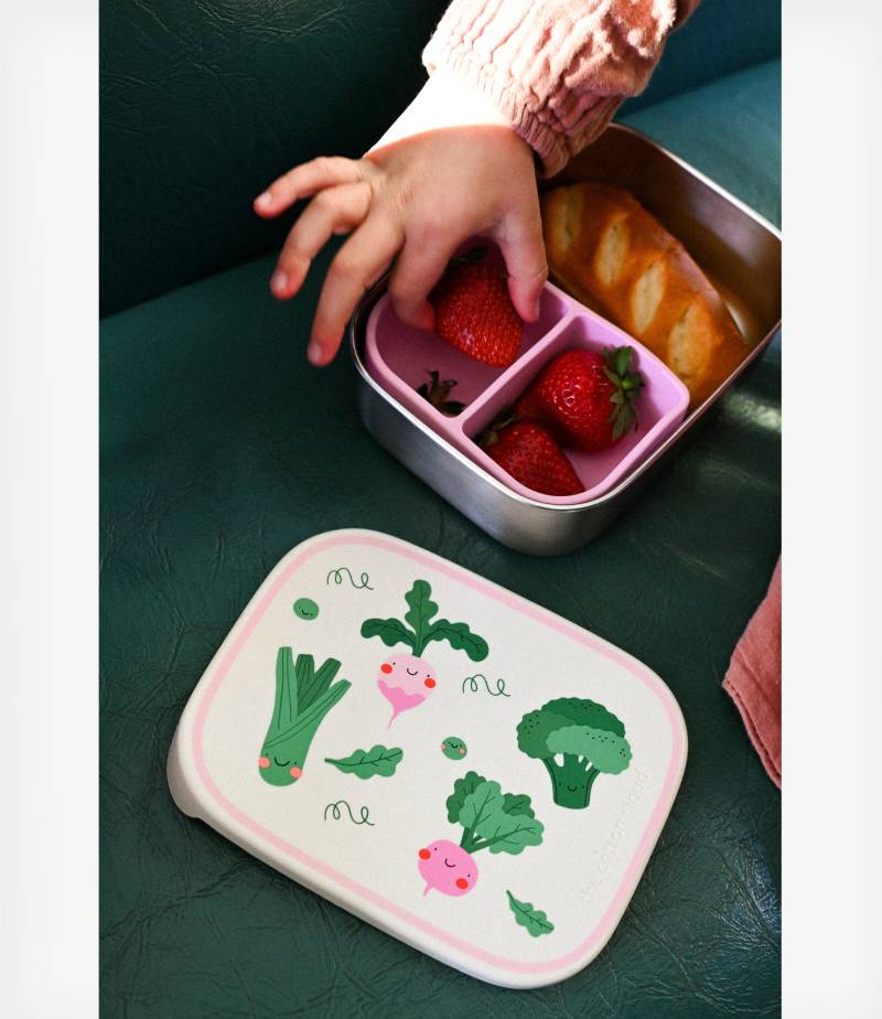 The Cotton Cloud Ανοξείδωτο Παιδικό Δοχείο Φαγητού Veggie Pals - Image 3