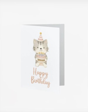 Tiny Toes Ευχετήρια Κάρτα Γενεθλίων "Happy Birthday" Cat