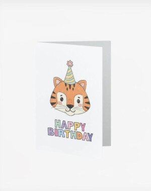 Tiny Toes Ευχετήρια Κάρτα Γενεθλίων "Happy Birthday" Tiger