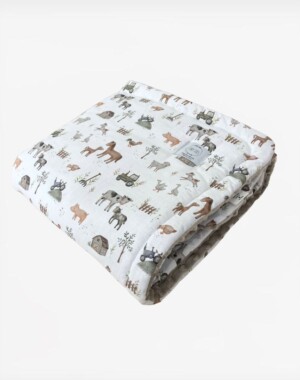 Tiny Toes Πάπλωμα Κούνιας Διπλής Όψης Little Farm 100X140