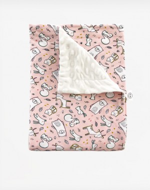 Tiny Toes Κουβέρτα Βελουτέ Organic Cotton Cute Animals 70×100cm