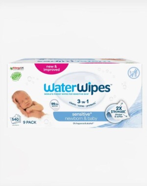 WaterWipes Μωρομάντηλα Sensitive+ Βιοδιασπώμενα άοσμα με 99,9% Νερό 9x60τμχ