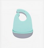 Αδιάβροχη Σαλιάρα Catchie Bibs Mint-Grey 2τμχ