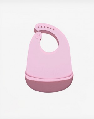 We Might Be Tiny Αδιάβροχη Σαλιάρα Catchie Bibs Dusty Rose-Pink 2τμχ